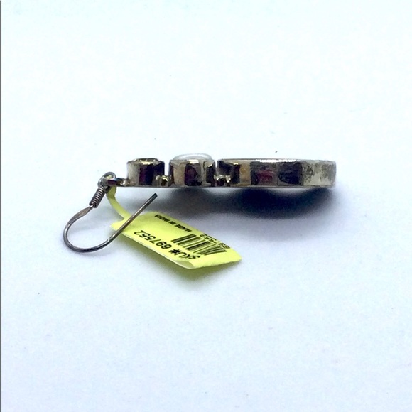 NEW Sterling Silver Citrine Seashell Drop Earrings - Picture 4 of 4